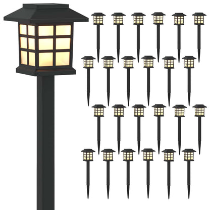 vidaXL Outdoor Solar Lights with Ground Spike 24 pcs Warm White PP