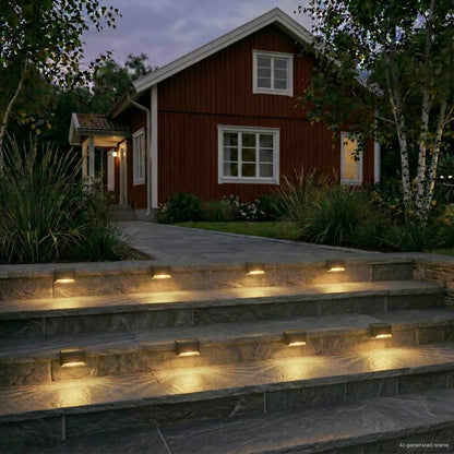 vidaXL Outdoor Solar Lights with Ground Spike 8 pcs Warm White 4.5 cm