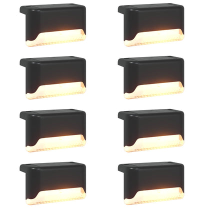 vidaXL Outdoor Solar Lights with Ground Spike 8 pcs Warm White 4.5 cm