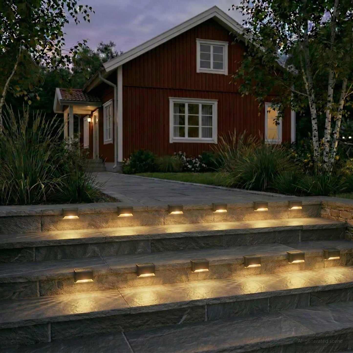 vidaXL Outdoor Solar Lights with Ground Spike 12 pcs Warm White 4.5 cm