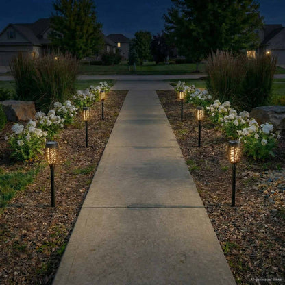 vidaXL Outdoor Solar Lights with Ground Spike 6 pcs Warm White 47.5 cm