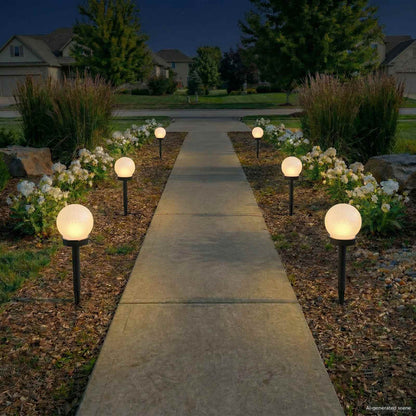 vidaXL Outdoor Solar Lights with Ground Spike 4 pcs Warm White 38.5 cm