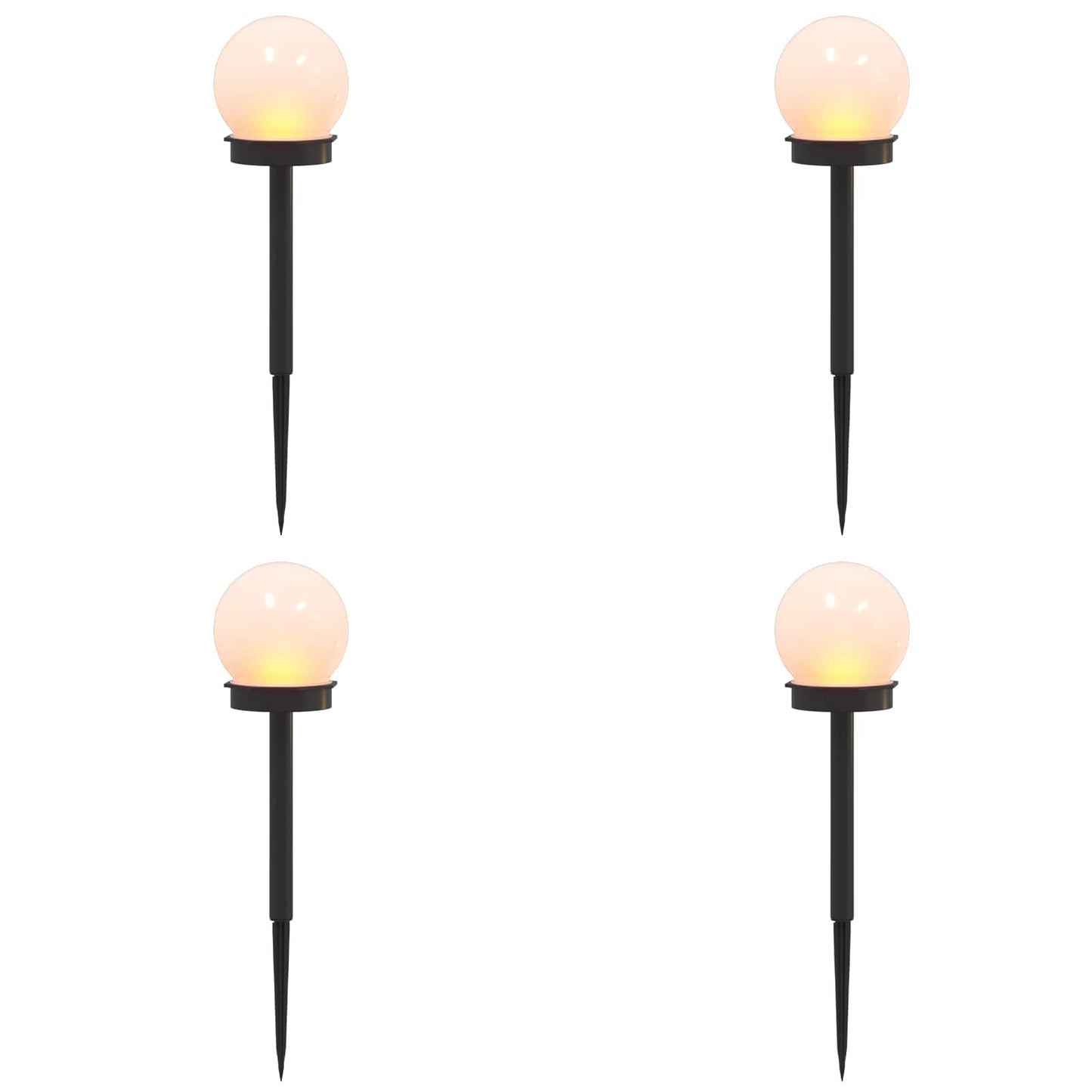 vidaXL Outdoor Solar Lights with Ground Spike 4 pcs Warm White 38.5 cm