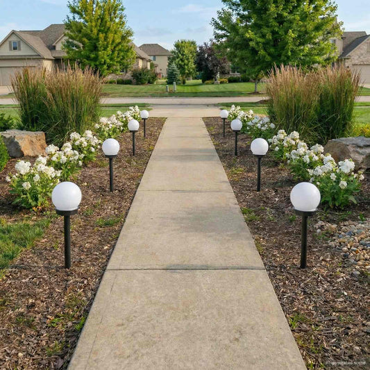 vidaXL Outdoor Solar Lights with Ground Spike 8 pcs Warm White 38.5 cm
