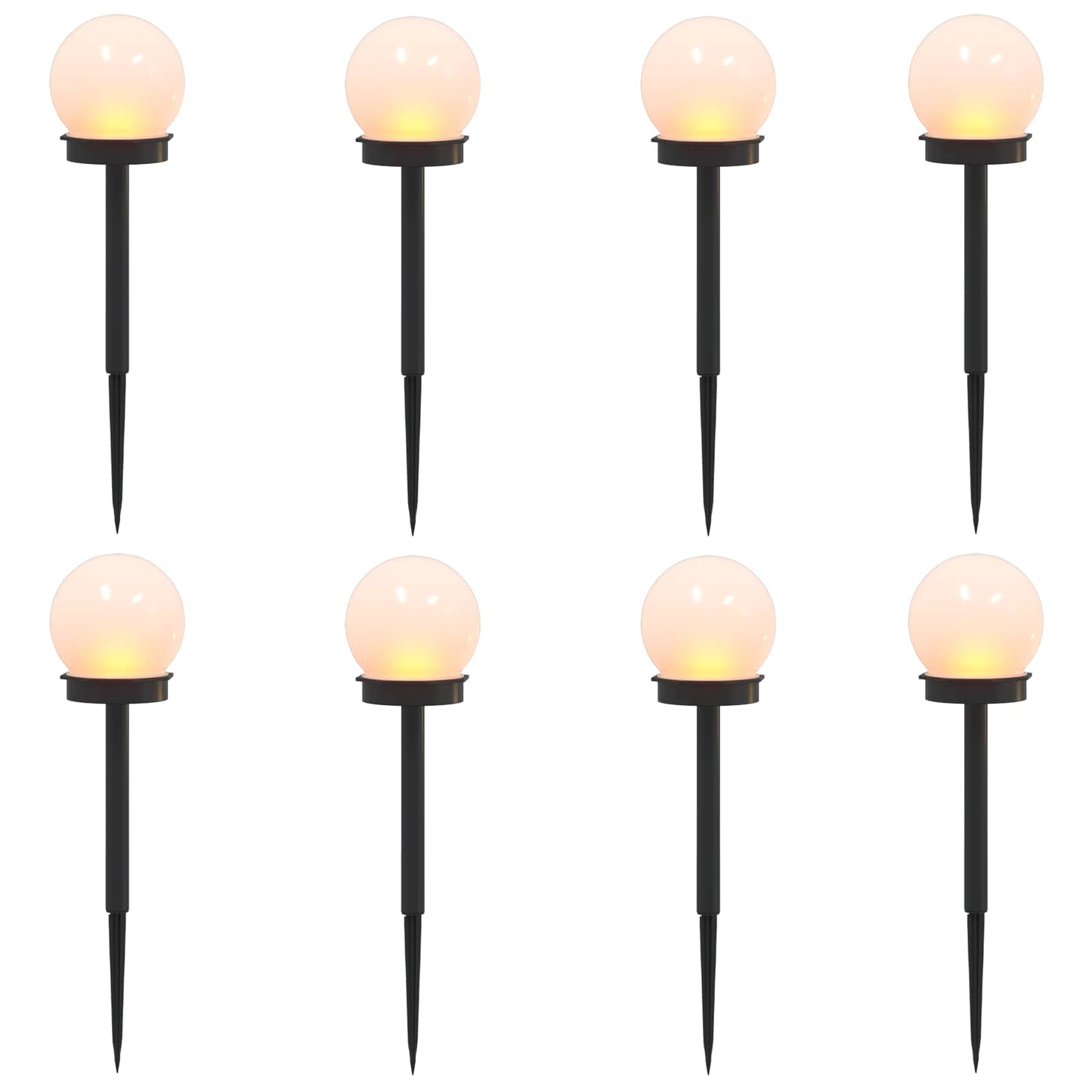 vidaXL Outdoor Solar Lights with Ground Spike 8 pcs Warm White 38.5 cm