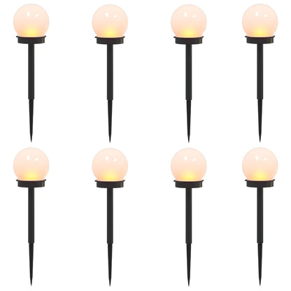 vidaXL Outdoor Solar Lights with Ground Spike 8 pcs Warm White 38.5 cm