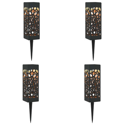 vidaXL Outdoor Solar Lights with Ground Spike 4 pcs Warm White 29 cm
