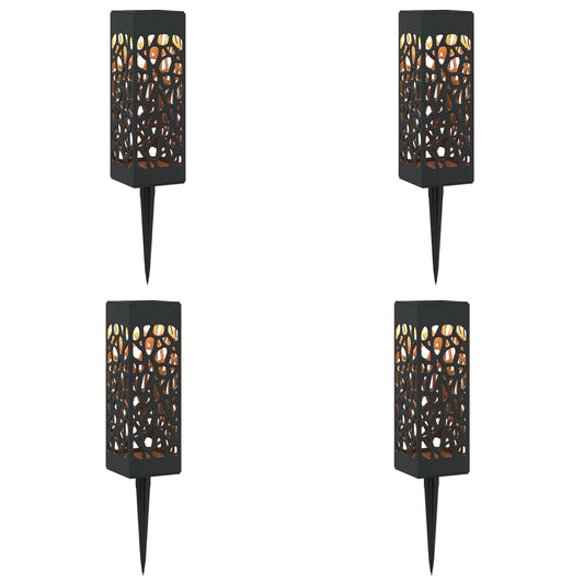vidaXL Outdoor Solar Lights with Ground Spike 4 pcs Warm White 29 cm