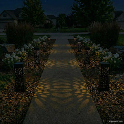 vidaXL Outdoor Solar Lights with Ground Spike 8 pcs Warm White 29 cm