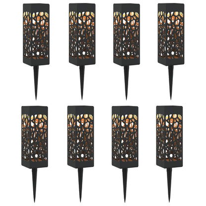 vidaXL Outdoor Solar Lights with Ground Spike 8 pcs Warm White 29 cm