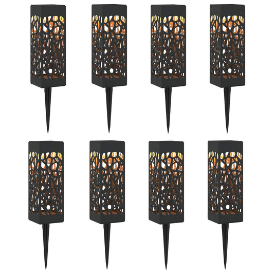 vidaXL Outdoor Solar Lights with Ground Spike 8 pcs Warm White 29 cm