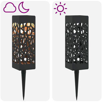 vidaXL Outdoor Solar Lights with Ground Spike 8 pcs Warm White 29 cm