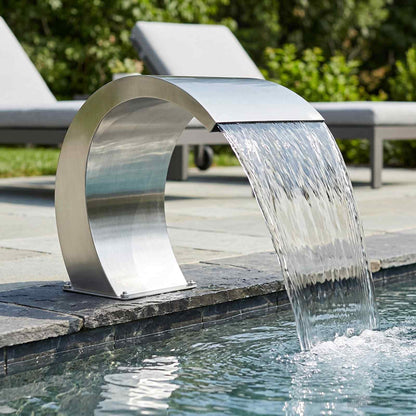 vidaXL Pool Fountain Silver 61 x 30 x 71 cm Stainless Steel