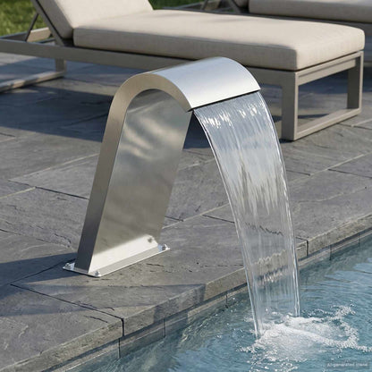 vidaXL Pool Fountain Silver 47 x 31 x 60 cm Stainless Steel