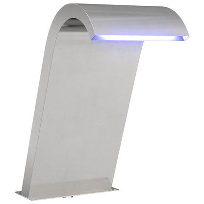 vidaXL Pool Fountain Silver 47 x 31 x 60 cm Stainless Steel