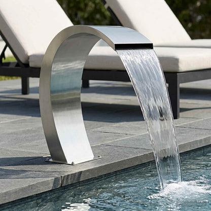 vidaXL Pool Fountain Silver 60 x 30 x 70 cm Stainless Steel