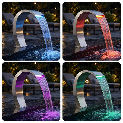 vidaXL Pool Fountain Silver 60 x 30 x 70 cm Stainless Steel
