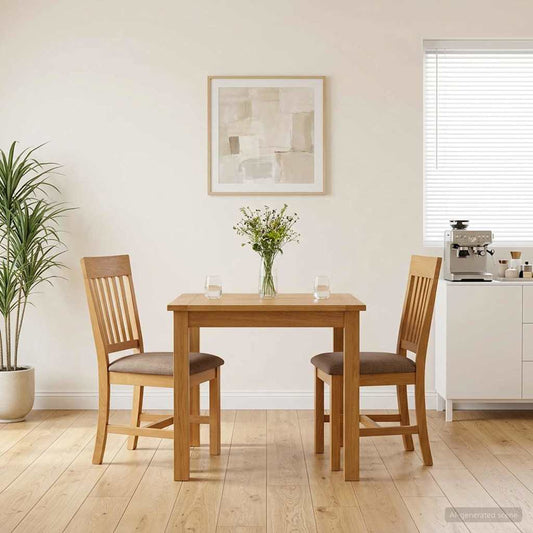 vidaXL Dining Chair 2 pcs Solid Oak Wood Grey 45 x 59 x 92 cm