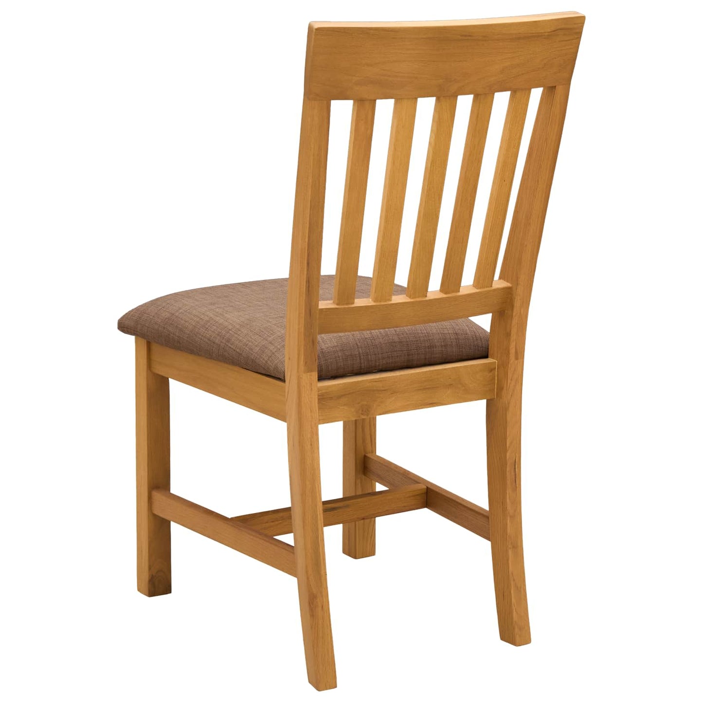 vidaXL Dining Chair 2 pcs Solid Oak Wood Grey 45 x 59 x 92 cm