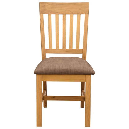 vidaXL Dining Chair 2 pcs Solid Oak Wood Grey 45 x 59 x 92 cm