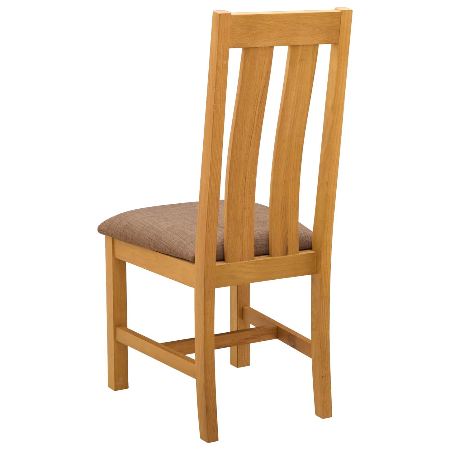 vidaXL Dining Chair 2 pcs Solid Oak Wood Grey 45 x 54 x 100 cm
