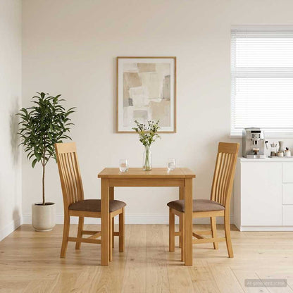 vidaXL Dining Chair 2 pcs Solid Oak Wood Grey 45 x 59.5 x 100 cm