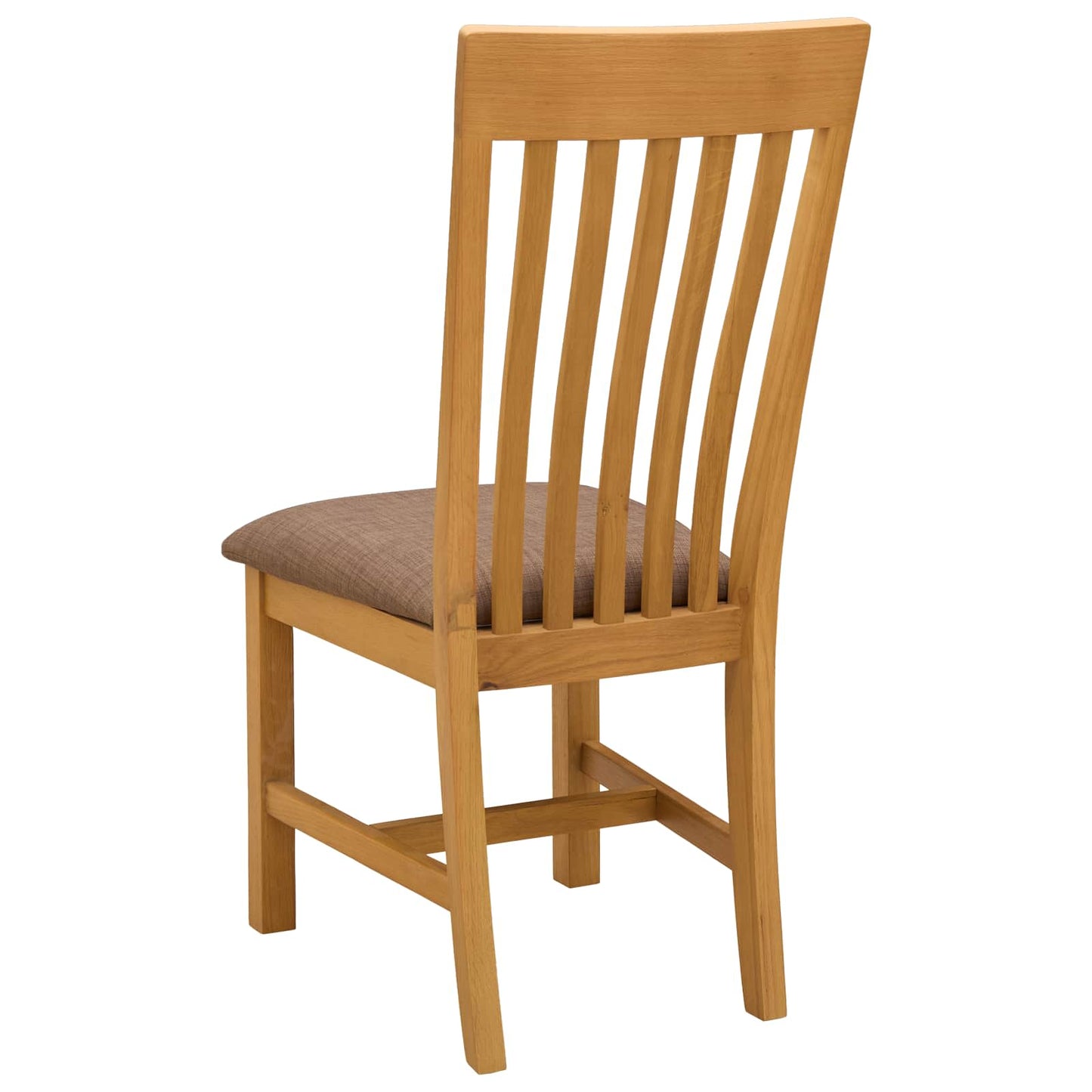 vidaXL Dining Chair 2 pcs Solid Oak Wood Grey 45 x 59.5 x 100 cm
