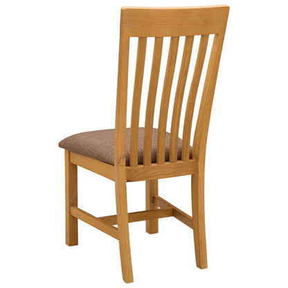 vidaXL Dining Chair 2 pcs Solid Oak Wood Grey 45 x 59.5 x 100 cm