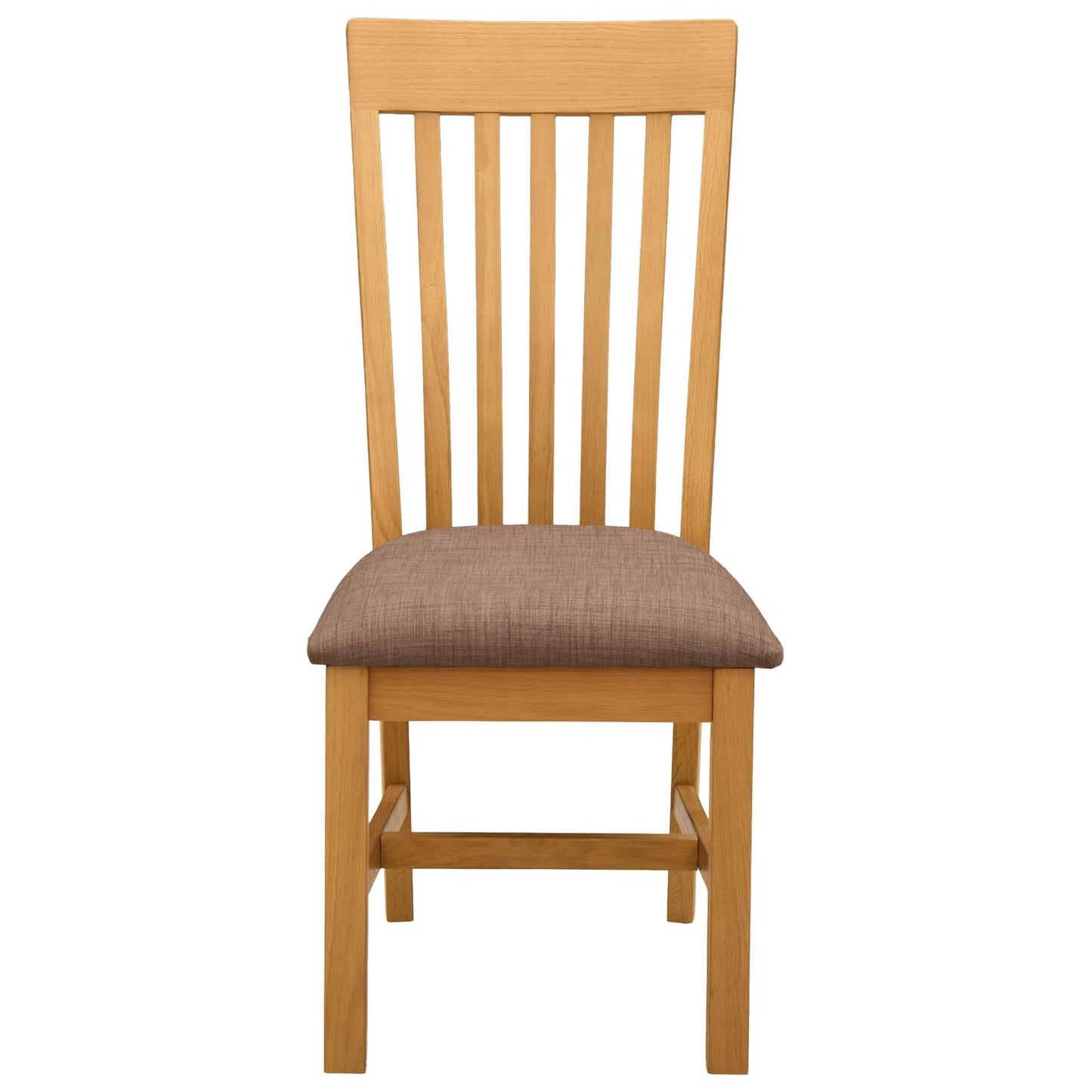 vidaXL Dining Chair 2 pcs Solid Oak Wood Grey 45 x 59.5 x 100 cm