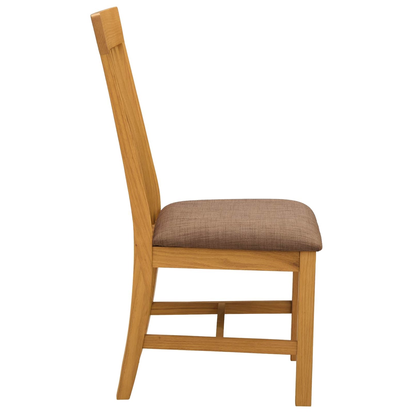 vidaXL Dining Chair 2 pcs Solid Oak Wood Grey 45 x 59.5 x 100 cm