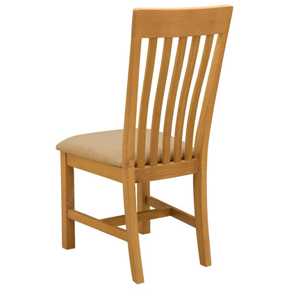 vidaXL Dining Chair 2 pcs Solid Oak Wood Beige 45 x 59.5 x 100 cm