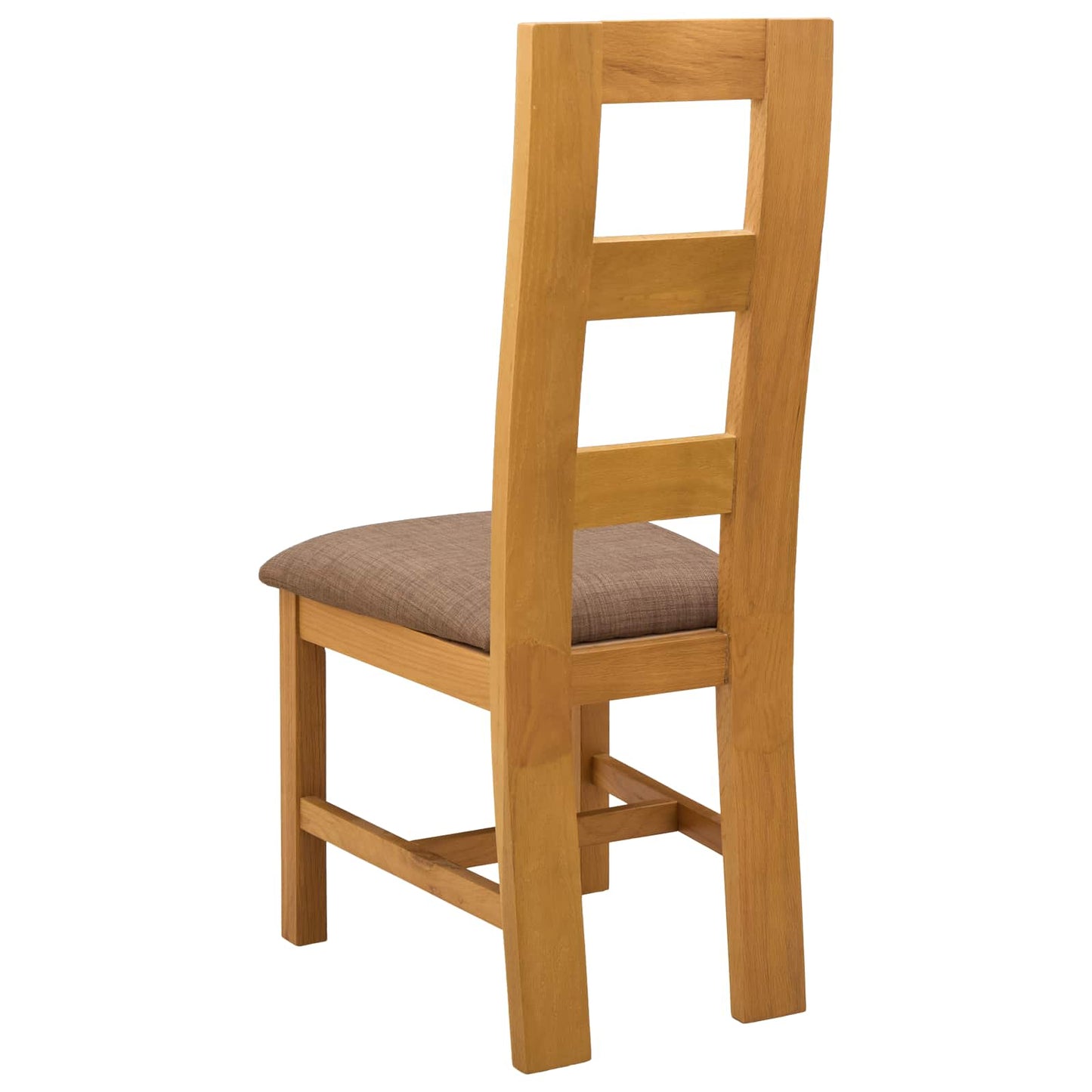 vidaXL Dining Chair 2 pcs Solid Oak Wood Grey 45 x 51 x 105 cm