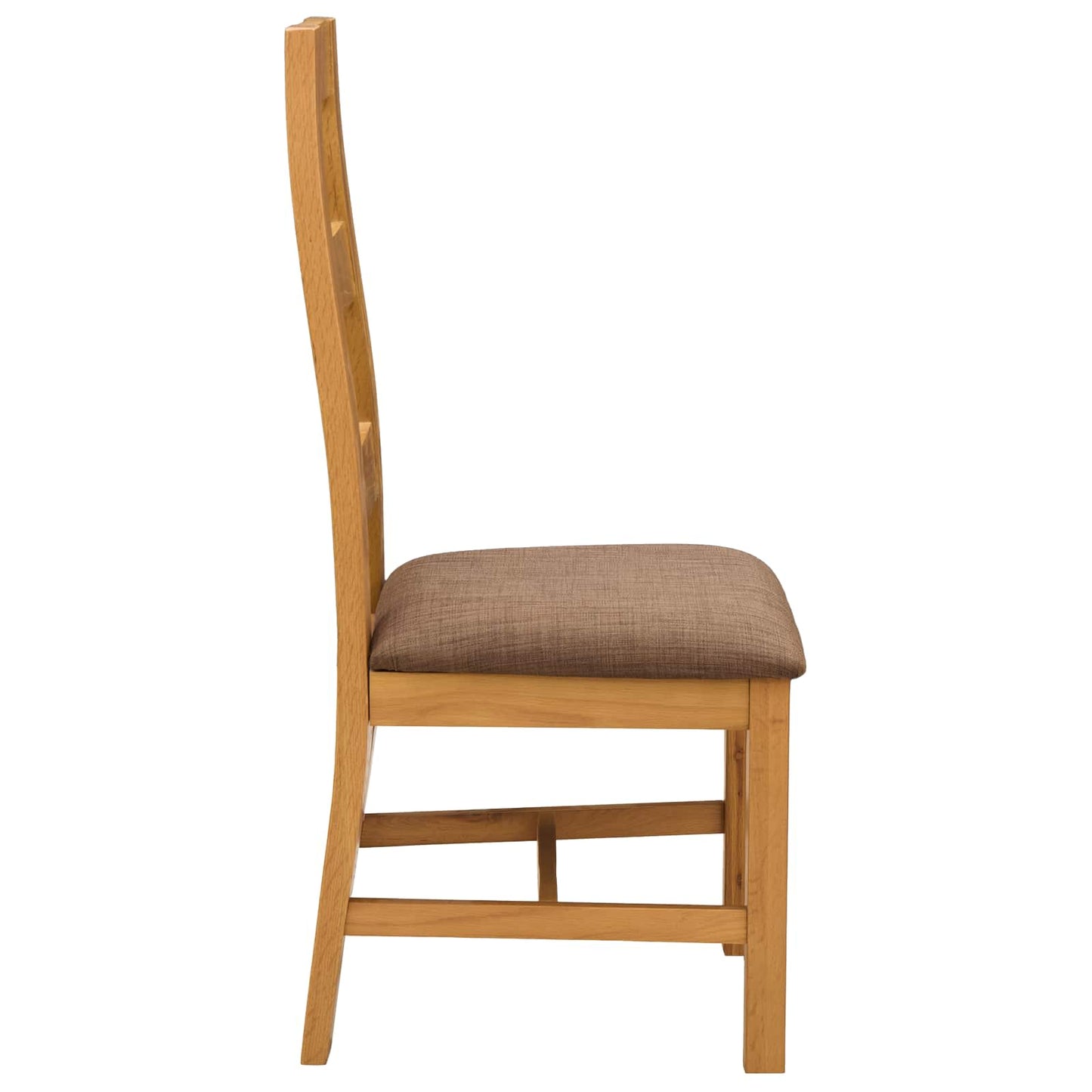 vidaXL Dining Chair 2 pcs Solid Oak Wood Grey 45 x 51 x 105 cm