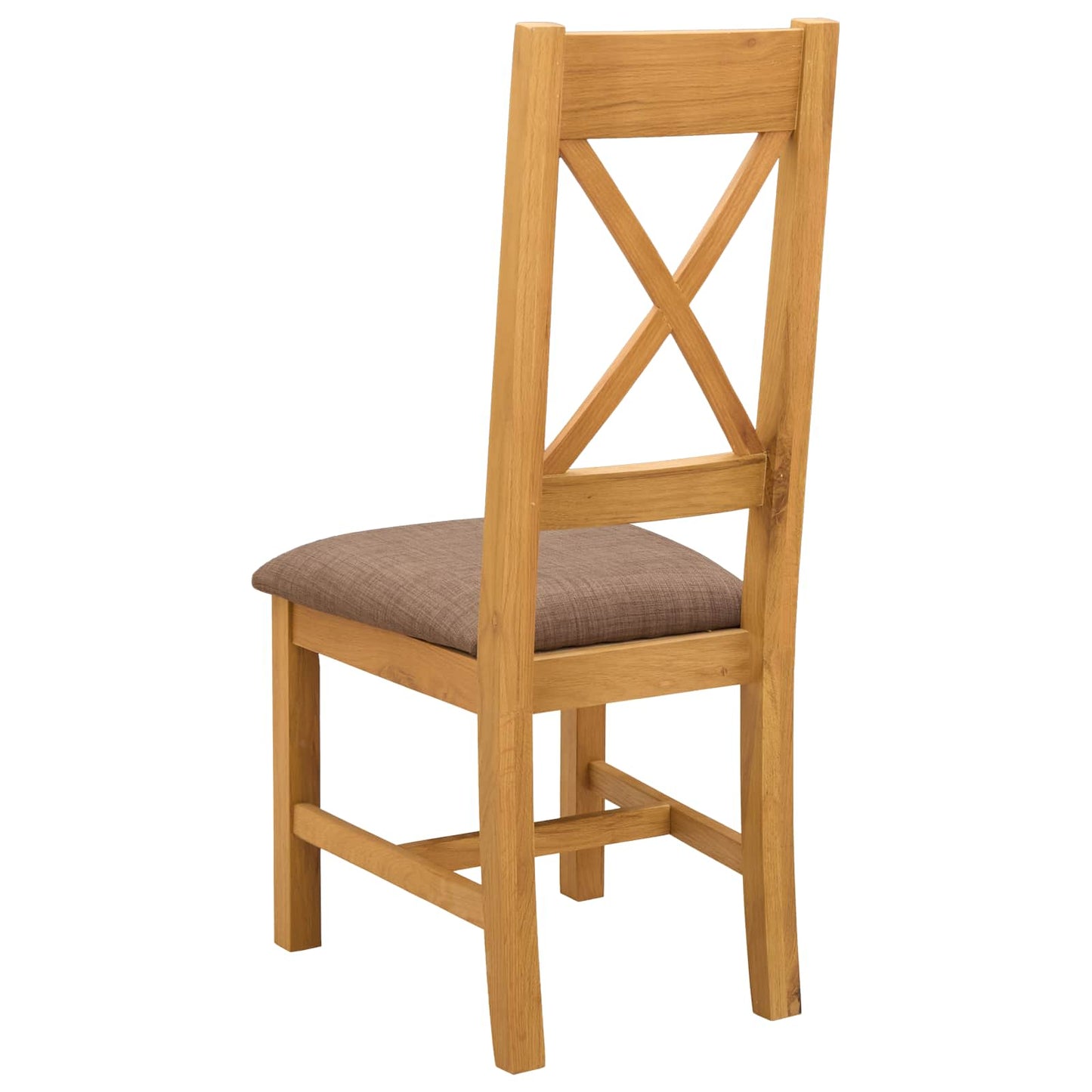 vidaXL Dining Chair 2 pcs Solid Oak Wood Grey 45 x 54 x 105 cm