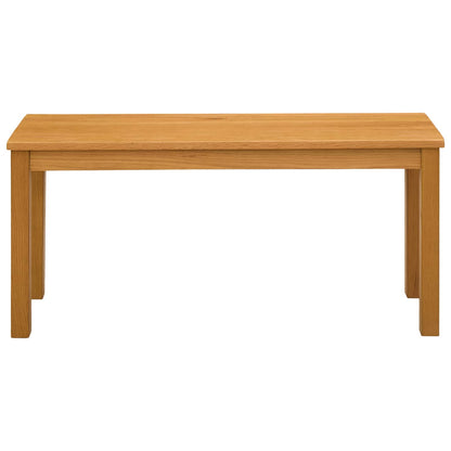 vidaXL Dining Bench 95 x 32 x 45 cm Solid Oak Wood Natural