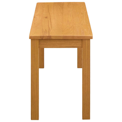 vidaXL Dining Bench 95 x 32 x 45 cm Solid Oak Wood Natural