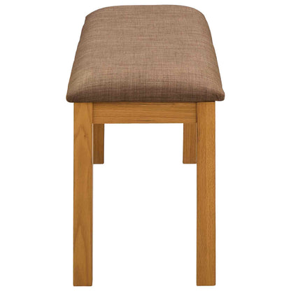 vidaXL Dining Bench 95 x 32 x 45 cm Solid Oak Wood Grey
