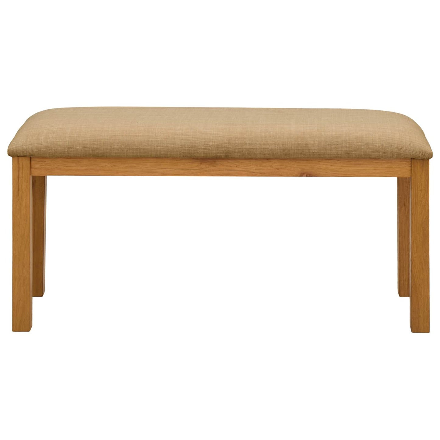 vidaXL Dining Bench 95 x 32 x 45 cm Solid Oak Wood Beige
