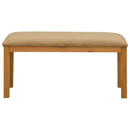 vidaXL Dining Bench 95 x 32 x 45 cm Solid Oak Wood Beige