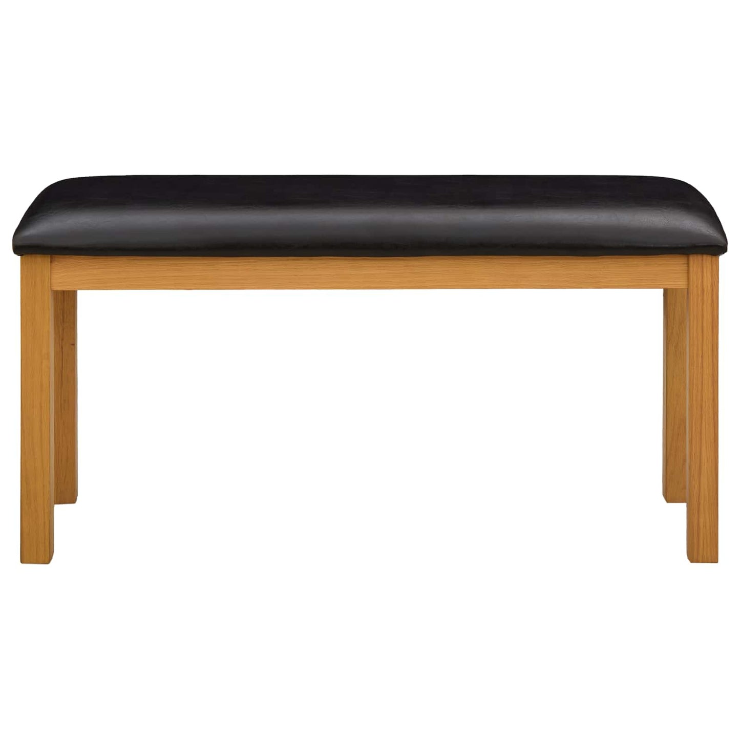 vidaXL Dining Bench 95 x 32 x 45 cm Solid Oak Wood Black
