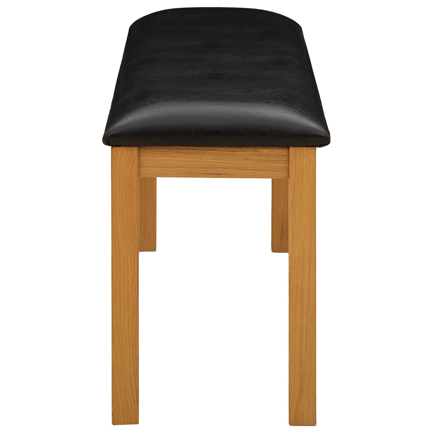 vidaXL Dining Bench 95 x 32 x 45 cm Solid Oak Wood Black