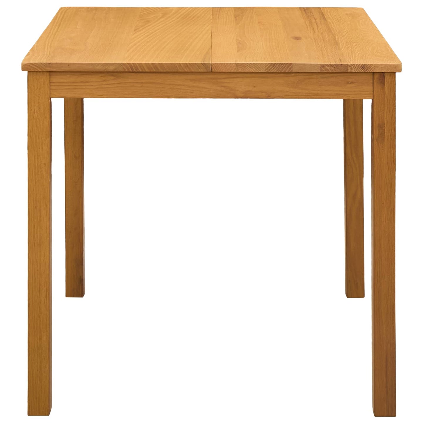 vidaXL Dining Table 110 x 75 x 75 cm Solid Oak Wood Natural