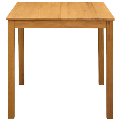 vidaXL Dining Table 110 x 75 x 75 cm Solid Oak Wood Natural