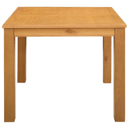 vidaXL Dining Table 90 x 90 x 75 cm Solid Oak Wood Natural Square