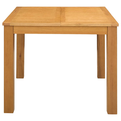 vidaXL Dining Table 90 x 90 x 75 cm Solid Oak Wood Natural Square