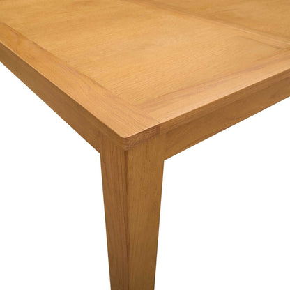 vidaXL Dining Table 150 x 85 x 75 cm Solid Oak Wood Natural