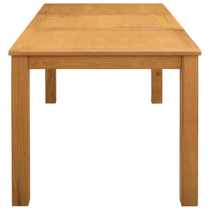vidaXL Dining Table 150 x 85 x 75 cm Solid Oak Wood Natural