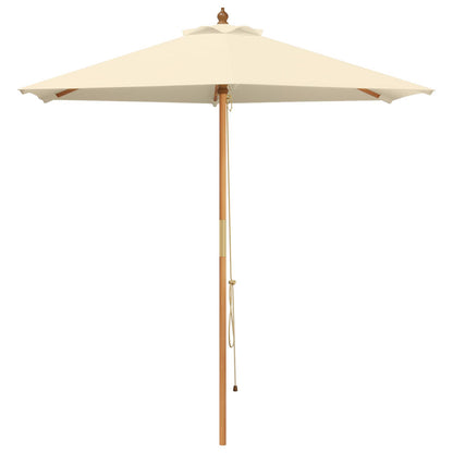 vidaXL Outdoor Dining Set with Parasol 8 pcs Cream White