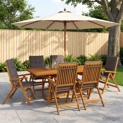 vidaXL Outdoor Dining Set with Parasol 8 pcs Anthracite