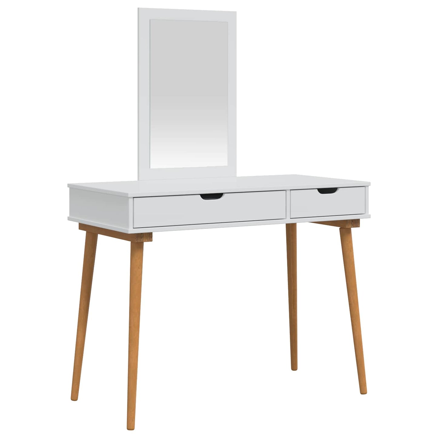 vidaXL Dressing Table Set FAUSKE 2 pcs White 100 x 50 x 143 cm